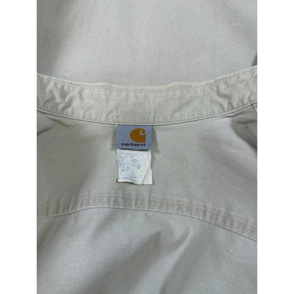 Carhartt Heavyweight Canvas Work Shirt Relaxed Fit Button Front - READ FLAWS - Picture 2 of 16